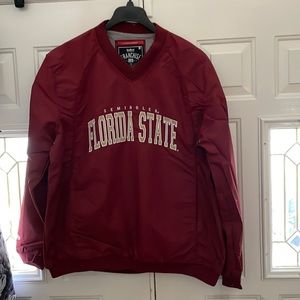Men’s pull over stadium jacket maroon/red Florida State Seminoles